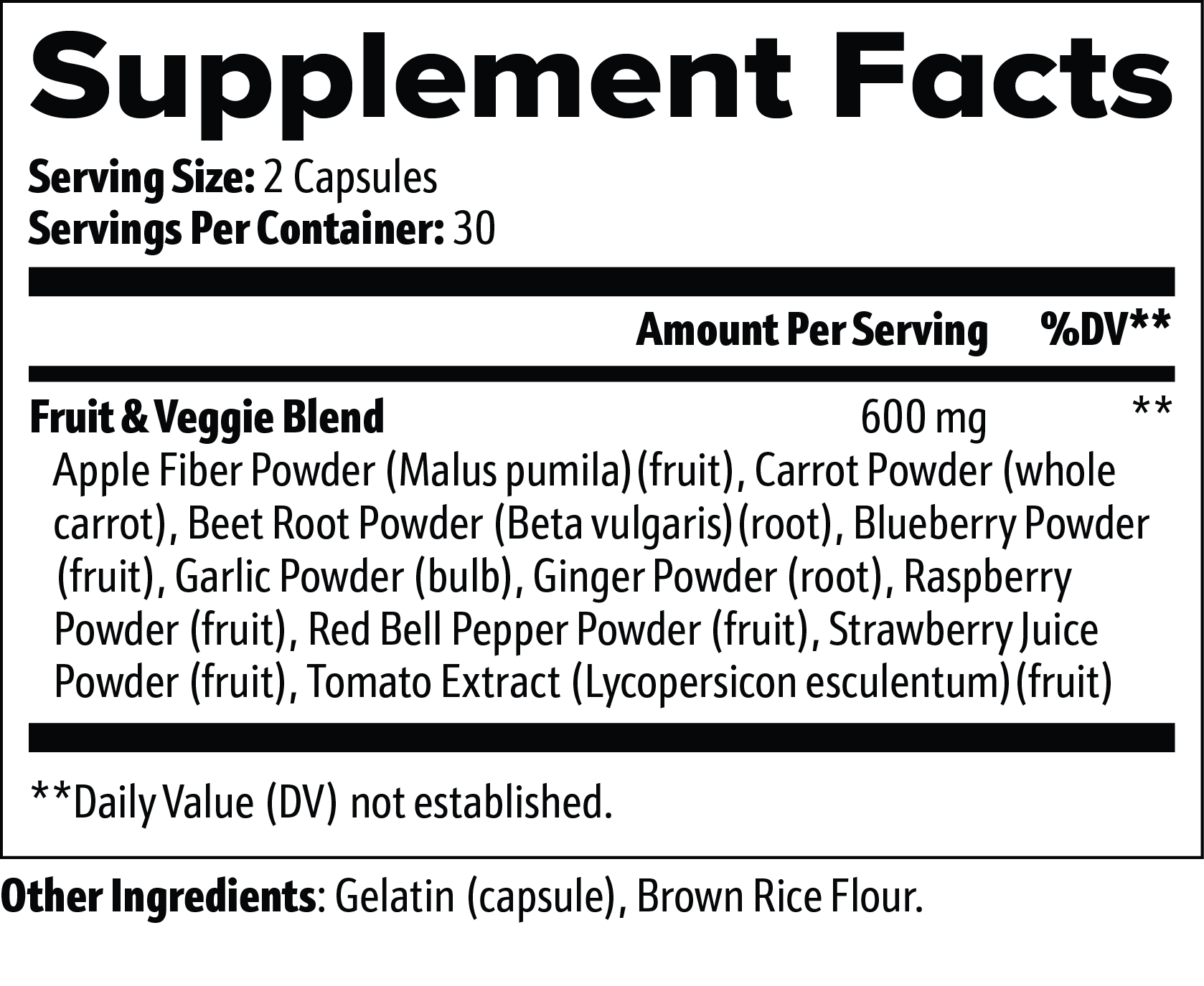 fruits & veggies capsules